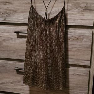 Express shiny gold top